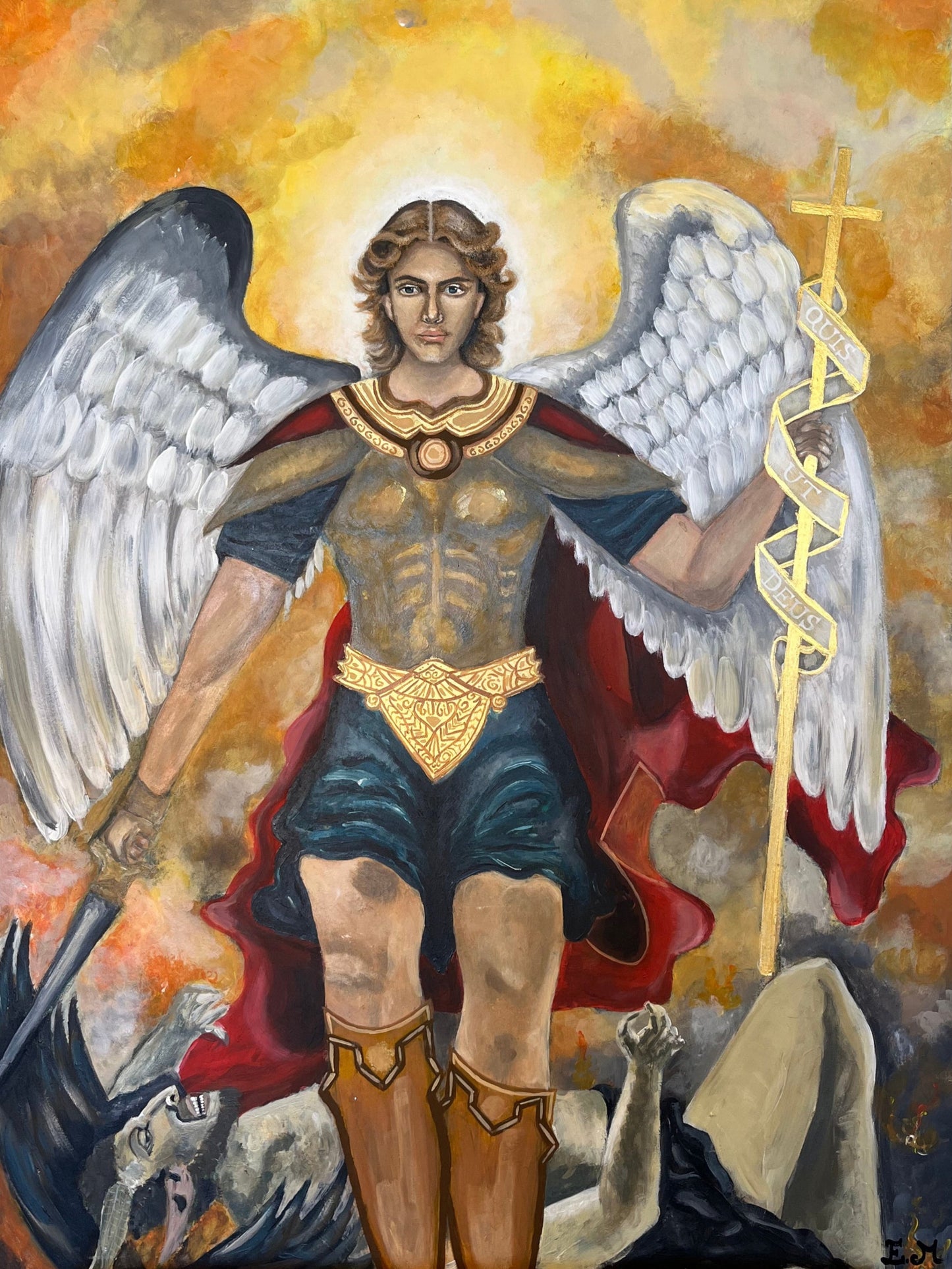 Tableau Saint Michel Archange terrassant le démon