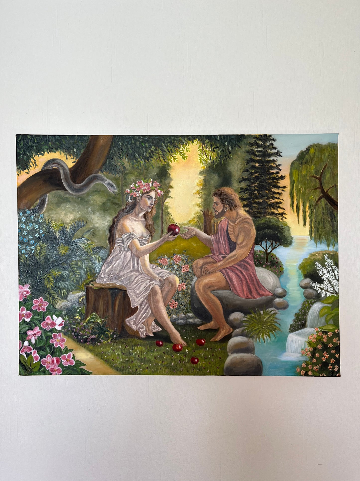 Tableau La tentation au jardin d'Eden