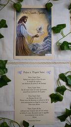 Carte de prière Veni Sancte Spiritus