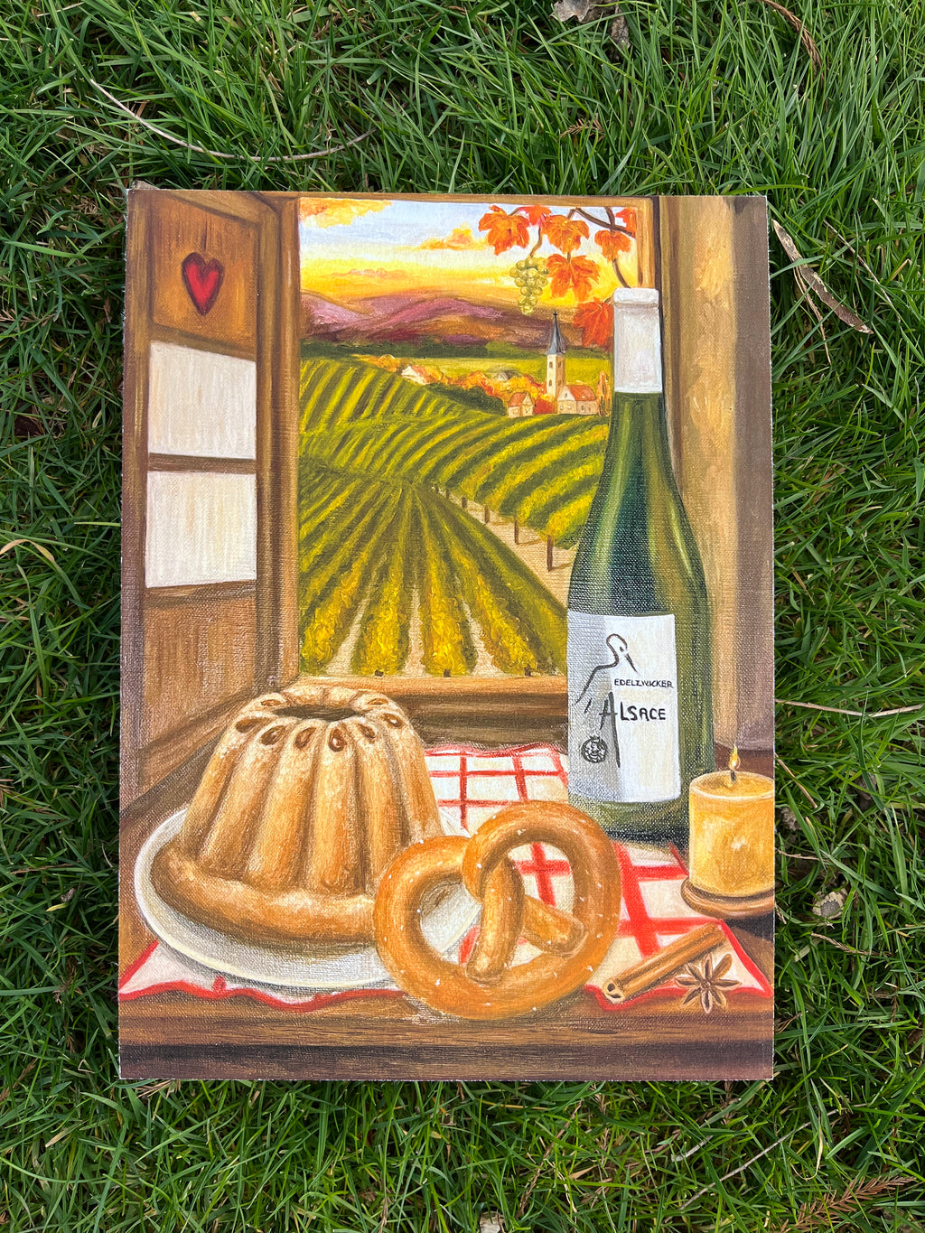 Print d'art Les délices d'un soir d'automne en Alsace