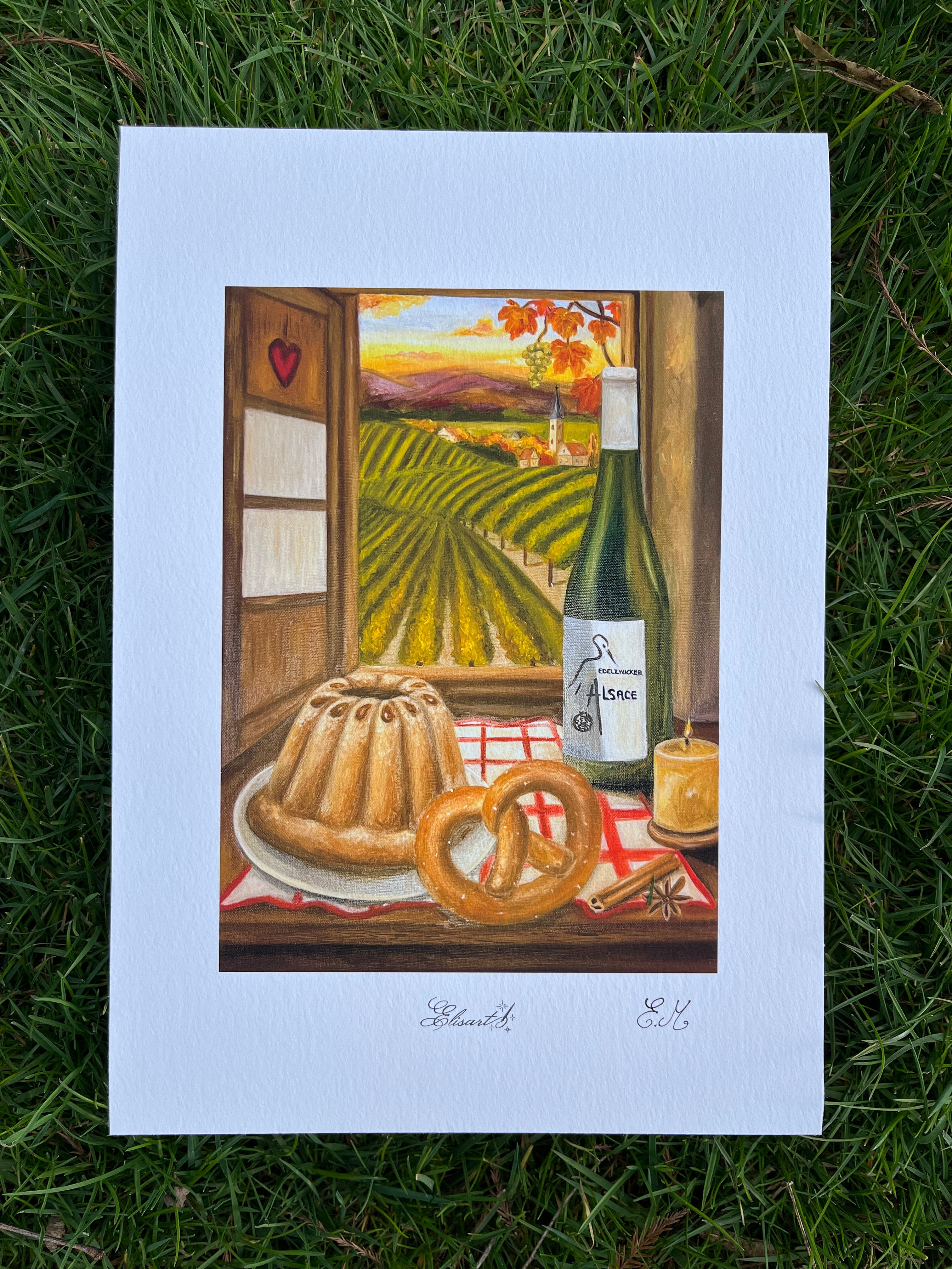 Print d'art Les délices d'un soir d'automne en Alsace