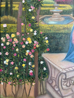 Vierge à l'Enfant au jardin de roses