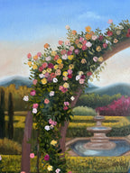 Vierge à l'Enfant au jardin de roses