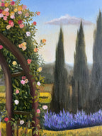 Vierge à l'Enfant au jardin de roses