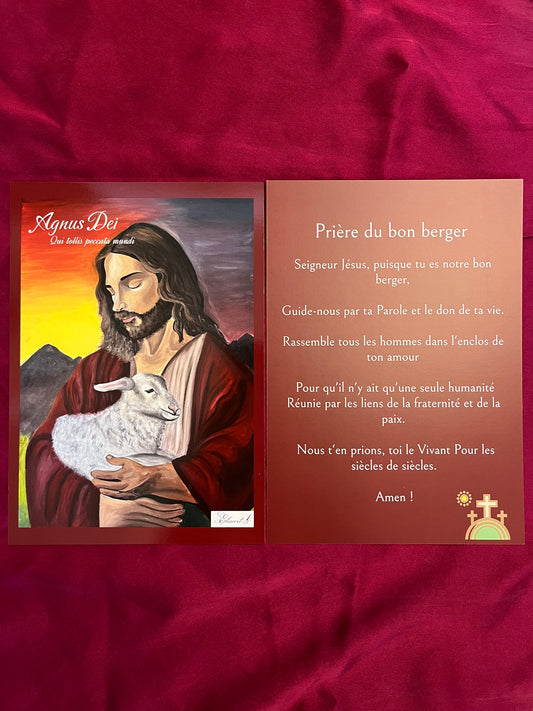 Carte de prière Agnus Dei