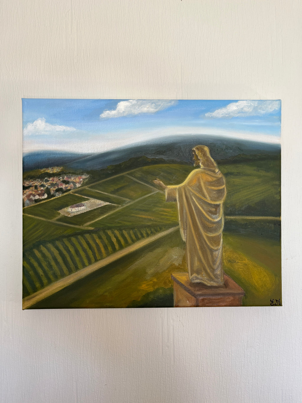 Le Christ veillant sur le vignoble alsacien