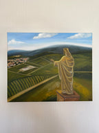 Le Christ veillant sur le vignoble alsacien